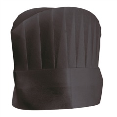 Image TOQUES CONTINENTAL CHEF'S "ROUND TOP" 20 CM NOIR AIRLAID (10 UNITÉ) #1