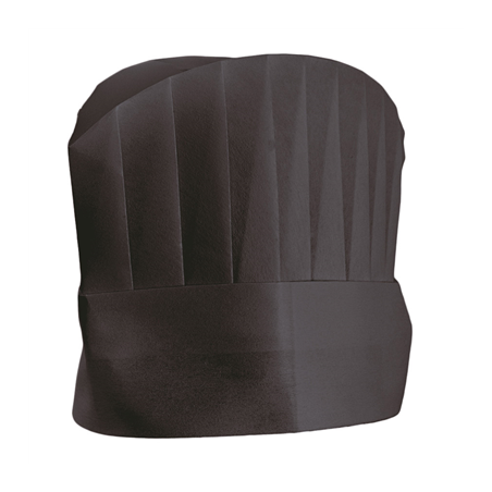 Image TOQUES CONTINENTAL CHEF'S "ROUND TOP"  20 CM NOIR AIRLAID (10 UNITÉ) #1