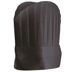 Image TOQUES CONTINENTAL CHEF'S "ROUND TOP" 25 CM NOIR AIRLAID (10 UNITÉ) #1