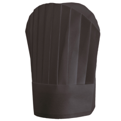 Image TOQUES CONTINENTAL CHEF'S "ROUND TOP" 30 CM NOIR AIRLAID (10 UNITÉ) #1