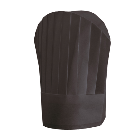 Image TOQUES CONTINENTAL CHEF'S "ROUND TOP"  30 CM NOIR AIRLAID (10 UNITÉ) #1