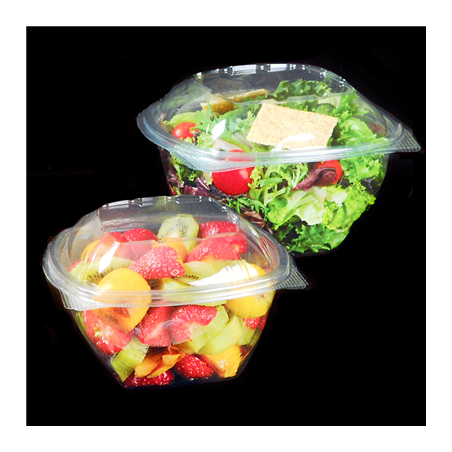 Image SALADIERS AVEC CHARNIÈRE 375 ML Ø 12x7,7 CM TRANSPARENT RPET (600 UNITÉ) #1