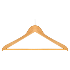 Image CINTRES ANTI VOL  44,5x1,2x20,5 CM NATUREL BOIS (48 UNITÉ) #1