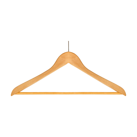 Image CINTRES ANTI VOL  44,5x1,2x20,5 CM NATUREL BOIS (48 UNITÉ) #1