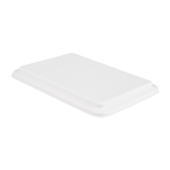 Image COUVERCLES POUR CODE 194.27 'BIONIC' 23,8x17,5x1,9 cm BLANC BAGASSE (400 UNITÉ) #1