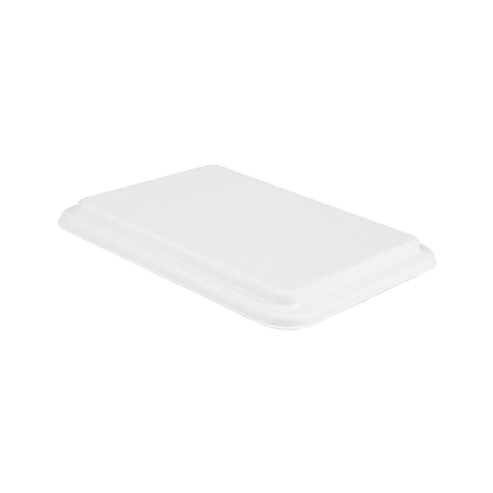 Image COUVERCLES POUR CODE 194.27 'BIONIC'  23,8x17,5x1,9 cm BLANC BAGASSE (400 UNITÉ) #1