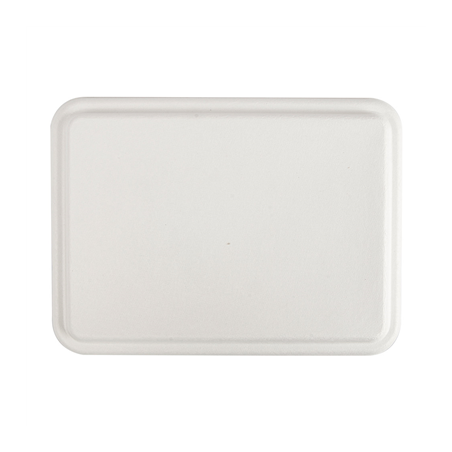 COUVERCLES POUR CODE 194.27 'BIONIC'  23,8x17,5x1,9 cm BLANC BAGASSE (400 UNITÉ)