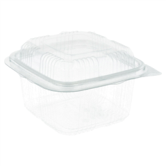 Image RÉCIPIENTS PÂTISSERIES + COUVERCLE 375 ML 11,3x12x7,4 CM TRANSPARENT RPET (700 UNITÉ) #1