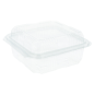 Image RÉCIPIENTS PÂTISSERIES + COUVERCLE 600 ML 14x14x7,2 CM TRANSPARENT RPET (700 UNITÉ) #2