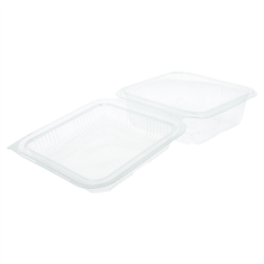 Image RÉCIPIENTS PÂTISSERIES + COUVERCLE 600 ML 14x14x7,2 CM TRANSPARENT RPET (700 UNITÉ) #3