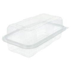 Image RÉCIPIENTS PÂTISSERIES + COUVERCLE 750 ML 10,8x20,5x7,5 CM TRANSPARENT RPET (600 UNITÉ) #1