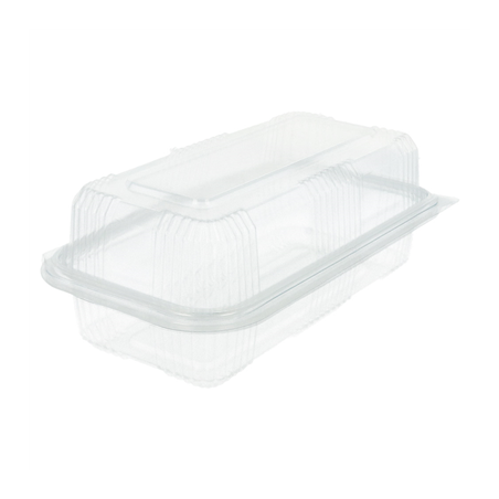 Image RÉCIPIENTS PÂTISSERIES + COUVERCLE 750 ML 10,8x20,5x7,5 CM TRANSPARENT RPET (600 UNITÉ) #1