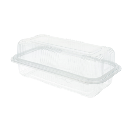RÉCIPIENTS PÂTISSERIES + COUVERCLE 750 ML 10,8x20,5x7,5 CM TRANSPARENT RPET (600 UNITÉ)