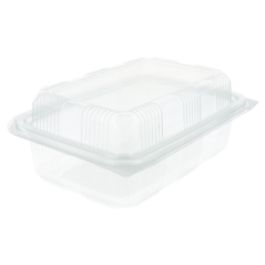 Image RÉCIPIENTS PÂTISSERIES + COUVERCLE 1 L 14,2x20,7x7,8 CM TRANSPARENT RPET (400 UNITÉ) #1