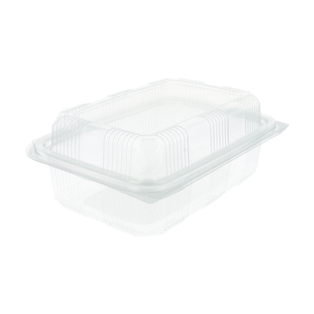 Image RÉCIPIENTS PÂTISSERIES + COUVERCLE 1 L 14,2x20,7x7,8 CM TRANSPARENT RPET (400 UNITÉ) #1