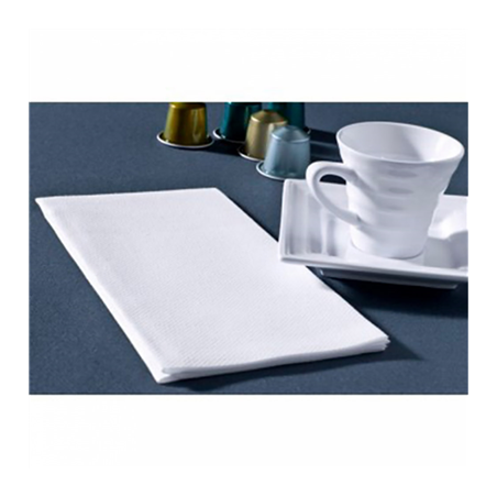 SERVIETTES PLIAGE 1/8  55 G/M2 40x40 CM BLANC AIRLAID (750 UNITÉ)