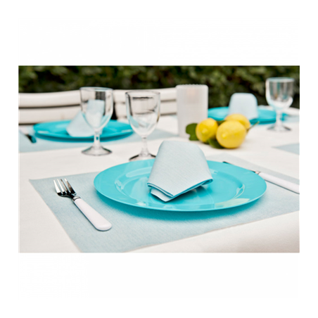 SERVIETTES 'DRY COTTON' 55 G/M2 40x40 CM TURQUOISE AIRLAID (700 UNITÉ)