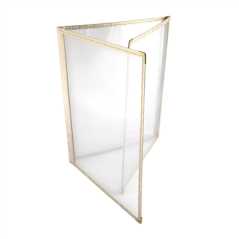 Image MENU "AMÉRICAIN" DIN-A4 3 CORPS   OR PVC (1 UNITÉ) #1