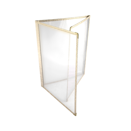 Image MENU "AMÉRICAIN" DIN-A4 3 CORPS   OR PVC (1 UNITÉ) #1