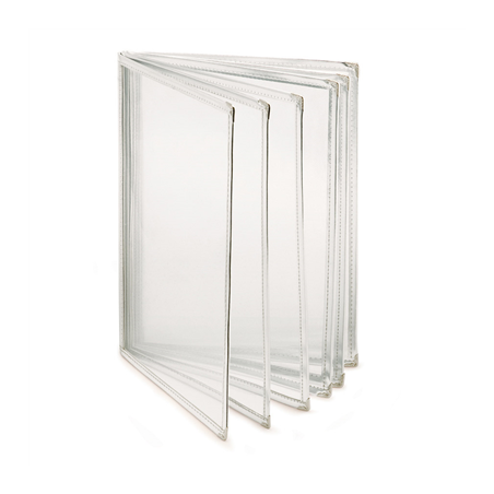 Image MENU "AMÉRICAIN" DIN-A4 6 CORPS   ARGENTE PVC (1 UNITÉ) #1