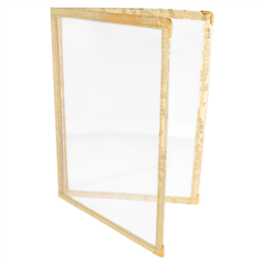 Image MENU "AMÉRICAIN" DIN-A5 2 CORPS   OR PVC (1 UNITÉ) #1