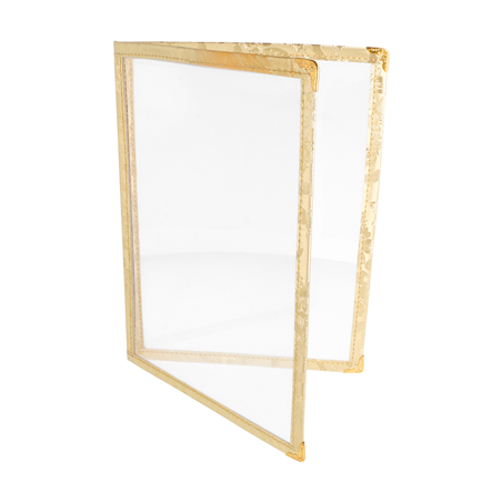 Image MENU "AMÉRICAIN" DIN-A5 2 CORPS   OR PVC (1 UNITÉ) #1