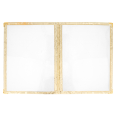 Image MENU "AMÉRICAIN" DIN-A5 2 CORPS   OR PVC (1 UNITÉ) #5