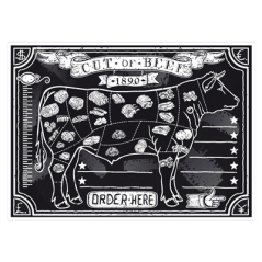 Image SETS DE TABLE OFFSET 'STEAK HOUSE' 70 G/M2 31x43 CM QUADRICHROMIE PAPIER (2000 UNITÉ) #1