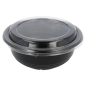 BOLS + COUVERCLES 450 ML Ø 15x6 CM NOIR PP (600 UNITÉ) Image BOLS + COUVERCLES 450 ML Ø 15x6 CM NOIR PP (600 UNITÉ) #1