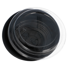 Image BOLS + COUVERCLES 450 ML Ø 15x6 CM NOIR PP (600 UNITÉ) #3