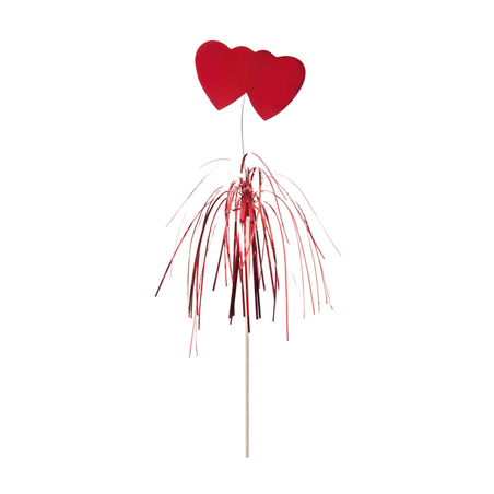 Image DÉCORS POUR GLACES "COEURS"  15 (h) CM ASSORTI BOIS (100 UNITÉ) #1