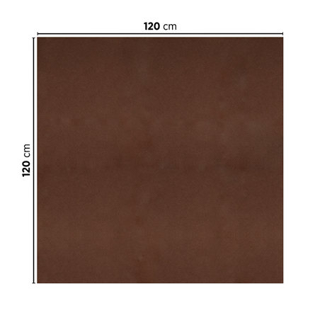SETS DE TABLE PLIAGE M 'SPUNBOND' 60 G/M2 120x120 CM CHOCOLAT PP (200 UNITÉ)