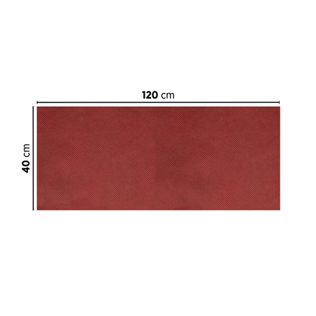 "TÊTE À TÊTE" PLIAGE 1/2 'SPUNBOND' 60 G/M2 40x120 CM BORDEAUX PP (400 UNITÉ)