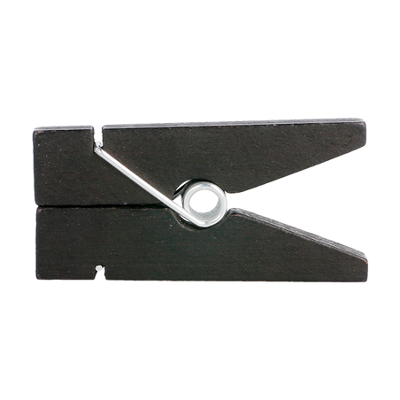 12 PINCES PORTE ARDOISES  1,3x3,8x8,3 CM NOIR BOIS (1 UNITÉ)