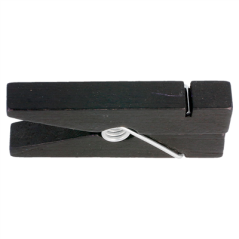 Image 12 PINCES PORTE ARDOISES  1,3x3,8x8,3 CM NOIR BOIS (1 UNITÉ) #3