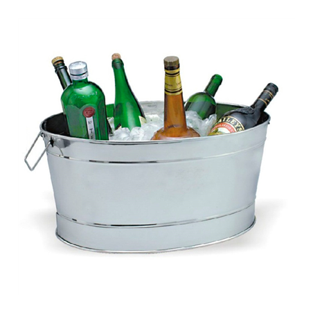 Image SEAU GRAND OVALE  52x36x24,5 CM ARGENTE INOX (1 UNITÉ) #1