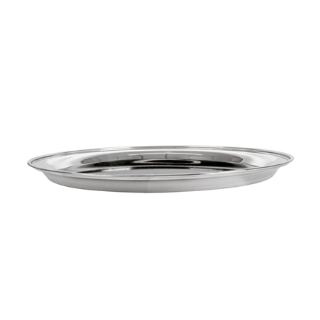 PLATEAUX SERVEUR  Ø 40 CM ARGENTE INOX (10 UNITÉ)