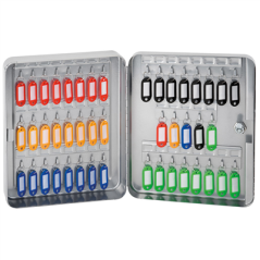 ARMOIRE 45 CLÉS  30x24x8 CM GRIS METAL (1 UNITÉ)