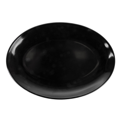 Image ASSIETTES OVALES 'ASAMI WARE' 25,5x18 CM NOIR MÉLAMINE (15 UNITÉ) #1