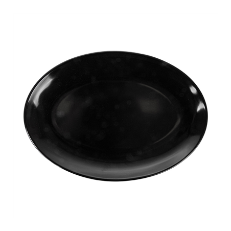 Image ASSIETTES OVALES 'ASAMI WARE'  25,5x18 CM NOIR MÉLAMINE (15 UNITÉ) #1