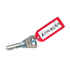 Image PORTE-CLÉS AVEC ÉTIQUETTE  5,2x2,2 CM ASSORTI PLASTIQUE (100 UNITÉ) #1