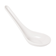 Image CUILLÈRES CHINOISES 'ASAMI WARE' 14x4,2x4,5 CM IVOIRE MÉLAMINE (100 UNITÉ) #1