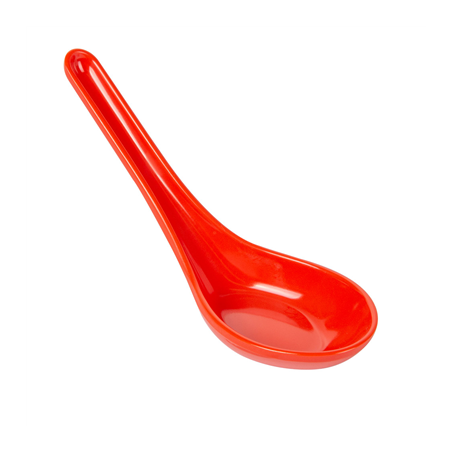 Image CUILLÈRES CHINOISES 'ASAMI WARE'  14x4,2x4,5 CM ROUGE MÉLAMINE (100 UNITÉ) #1