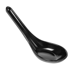 Image CUILLÈRES CHINOISES 'ASAMI WARE' 14x4,2x4,5 CM NOIR MÉLAMINE (100 UNITÉ) #1