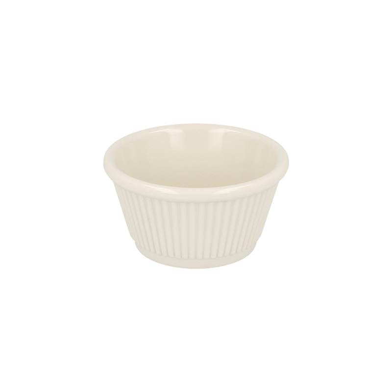 RAMEQUINS STRIÉS 'ASAMI WARE' 60 ML Ø 6,9x2,5 CM IVOIRE MÉLAMINE (24 UNITÉ)