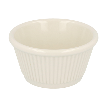 Image RAMEQUINS STRIÉS 'ASAMI WARE' 60 ML Ø 6,9x2,5 CM IVOIRE MÉLAMINE (24 UNITÉ) #1