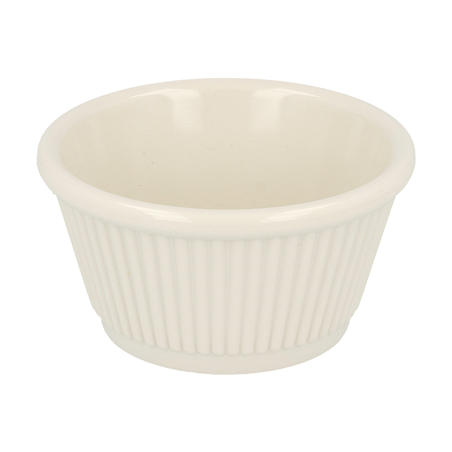 Image RAMEQUINS STRIÉS 'ASAMI WARE' 90 ML Ø 7,8x3,4 CM IVOIRE MÉLAMINE (48 UNITÉ) #1
