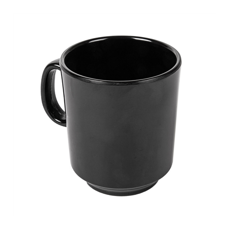 Image TASSES À CAFÉ 'ASAMI WARE' 240 ML Ø 8x9 CM NOIR MÉLAMINE (12 UNITÉ) #1