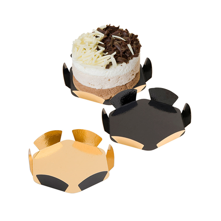 Image COROLLES  380 G/M2 Ø 8+1,5 CM OR/NOIR CARTON (200 UNITÉ) #1