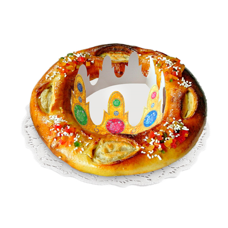 COURONNE DES ROIS MAGES  275 G/M2 8x59 CM QUADRICHROMIE CARTON (100 UNITÉ)